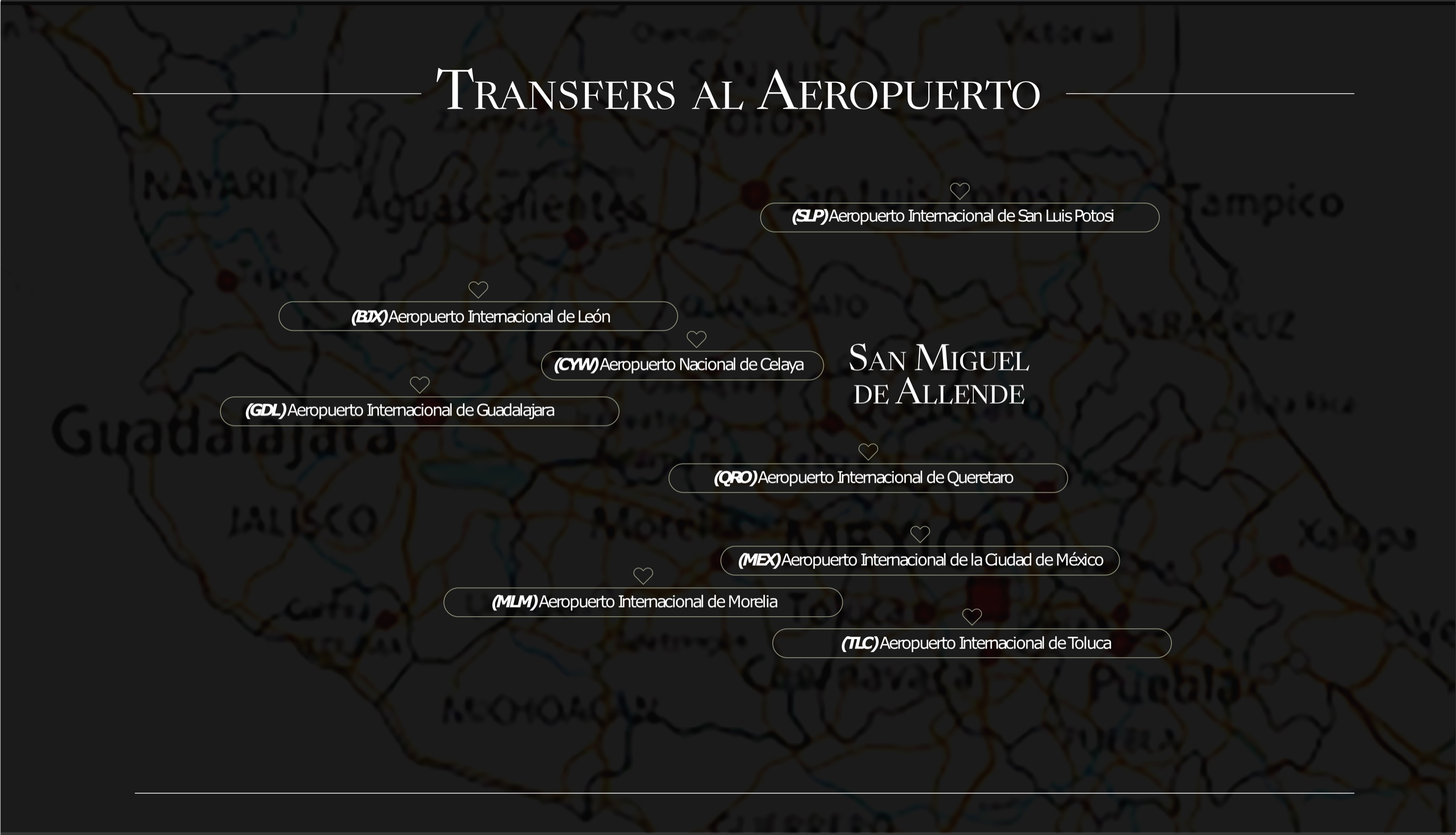 Transfers al aeropuerto — aeropuertos cercanos a San Miguel de Allende